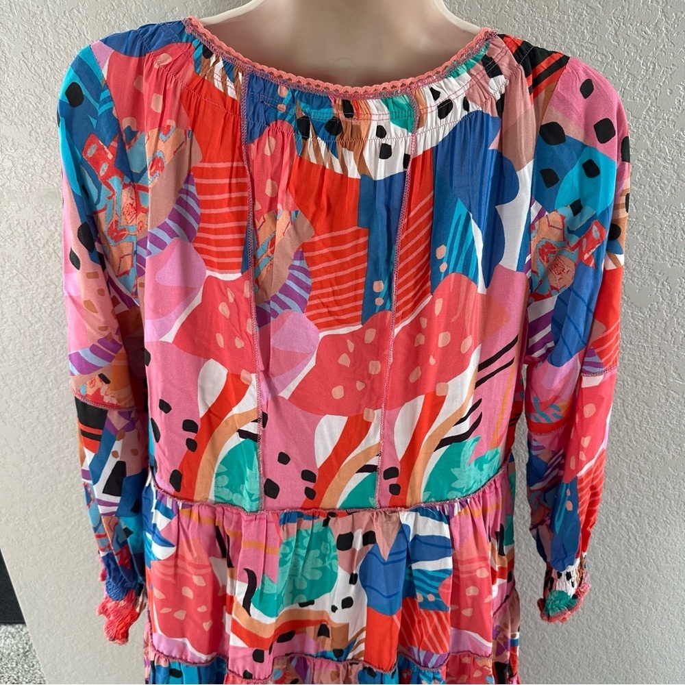 Tolani nwt tiered color block button up dress NWT - image 7